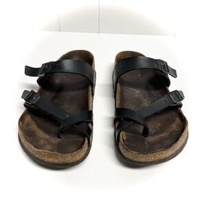 Birkenstock Mayari Black Leather Strappy Sandals Size 37
